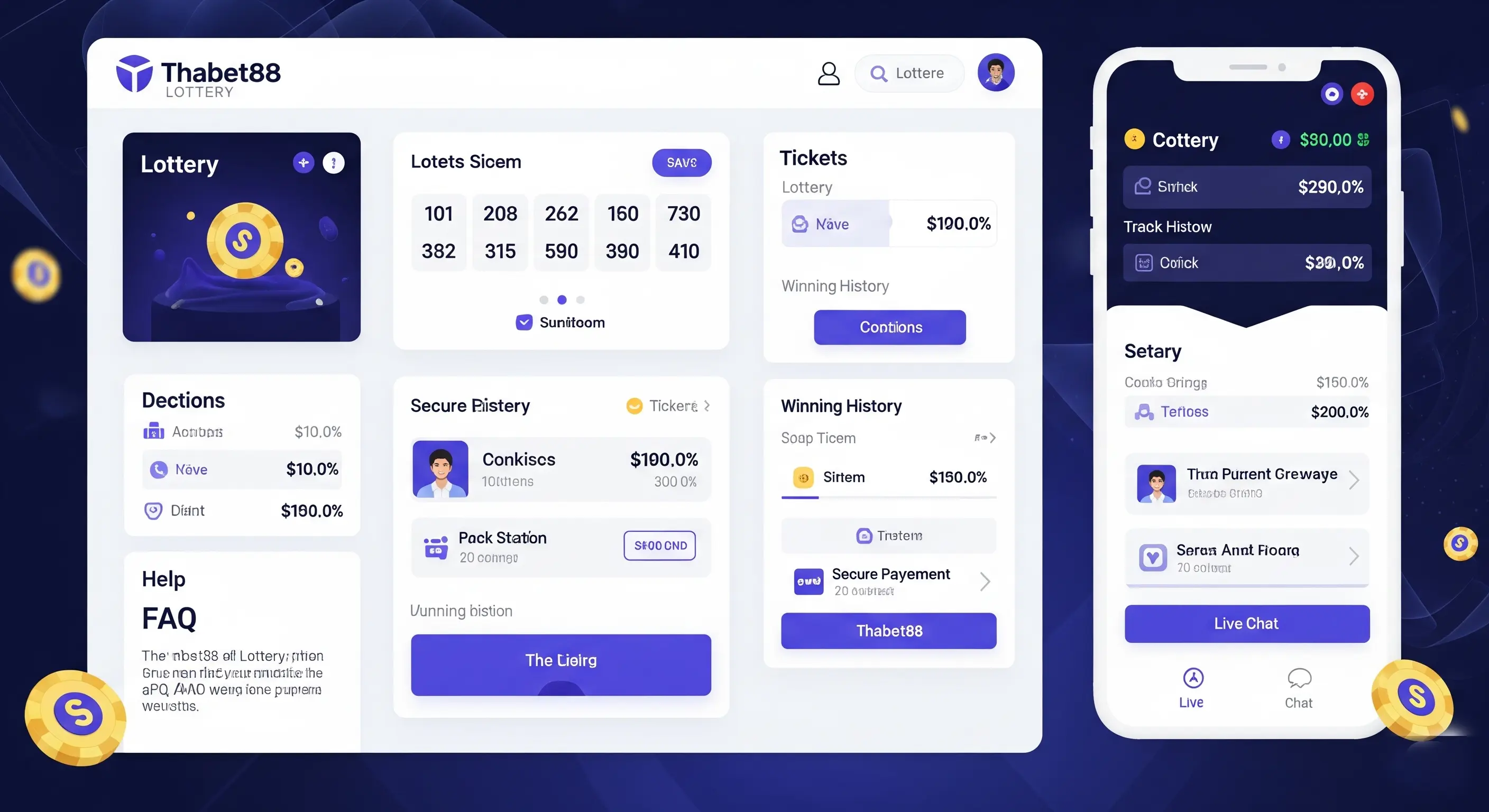 Tổng quan về giao diện xổ số Thabet88 Casino với các tùy chọn đặt cược và thông tin quan trọng.